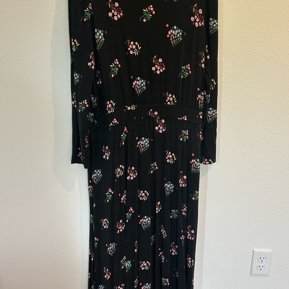 Bode. Floral Black Maxi Dress